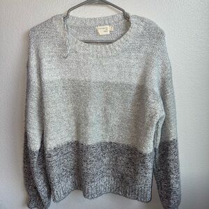 Dry Goods Gray and White Knit Sweater